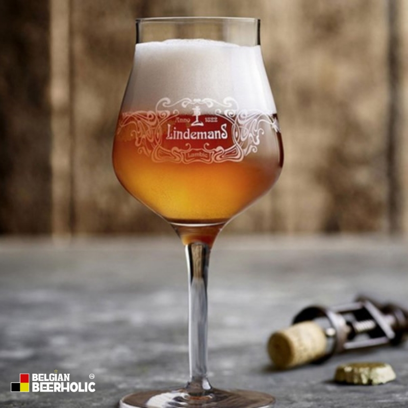 Bia trái cây thủ công nhập khẩu của Bỉ, hương vị đào Lindemans Pecheresse