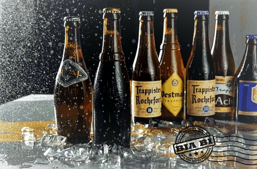 Chân dung của 6 trong 7 dòng bia Thầy tu (Bia Trappist) chính thức của Bỉ.